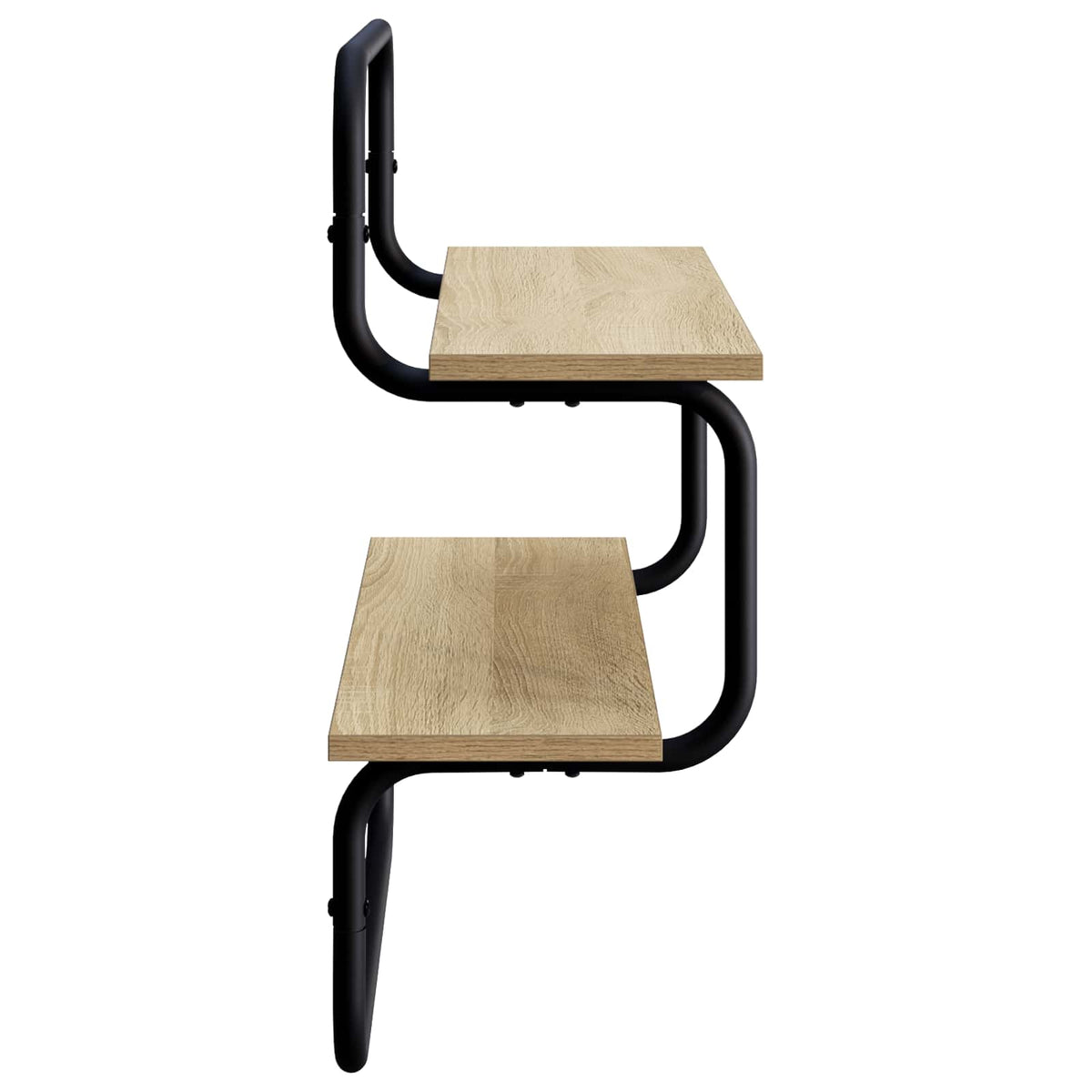 Væghylde med 2 etager Sonoma-eg 80 x 24,5 x 61 cm