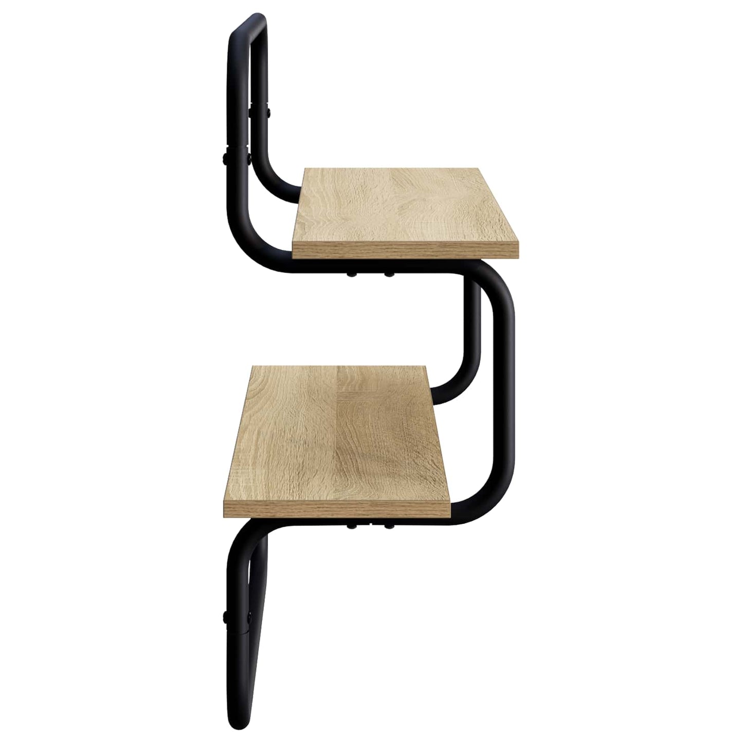 Væghylde med 2 niveauer Sonoma-eg 60 x 24,5 x 61 cm