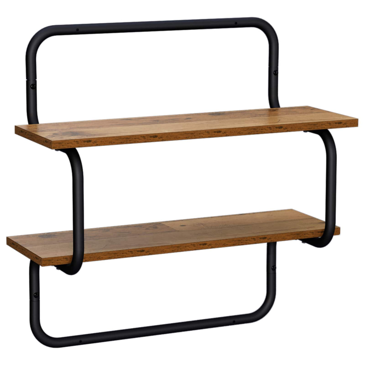2-etagers væghylde Gammelt træ 60 x 24,5 x 61 cm