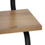 Væghylde med 2 niveauer Artisan-eg 40 x 24,5 x 61 cm
