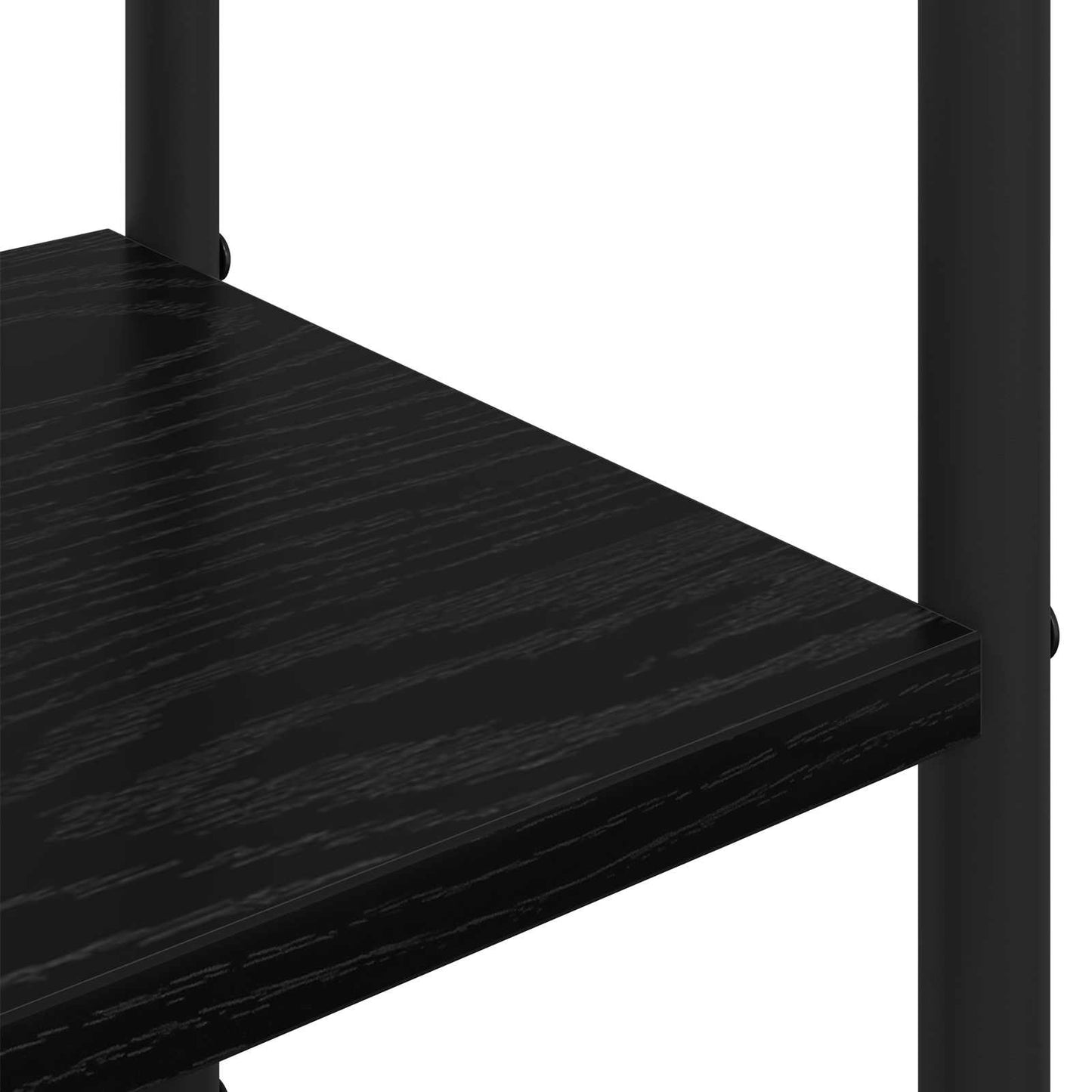 Knagerække med sko bænk Sort eg 120,5 x 34 x 190 cm