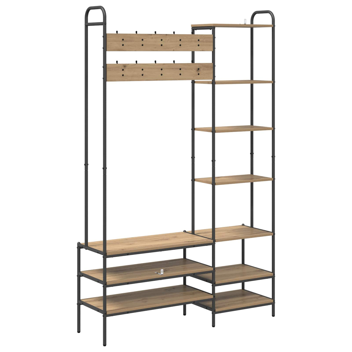 Knagerække med sko bænk Artisan-eg 120,5 x 34 x 190 cm