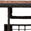 Hæve-sænkebord til haven Sort og naturlig 100 x 55 x 37 cm