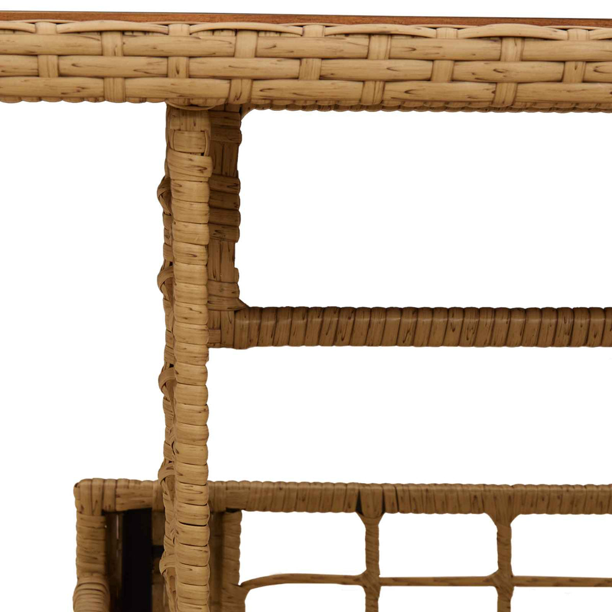 Hæve-sænkebord til haven Naturfarvet 100 x 55 x 37 cm