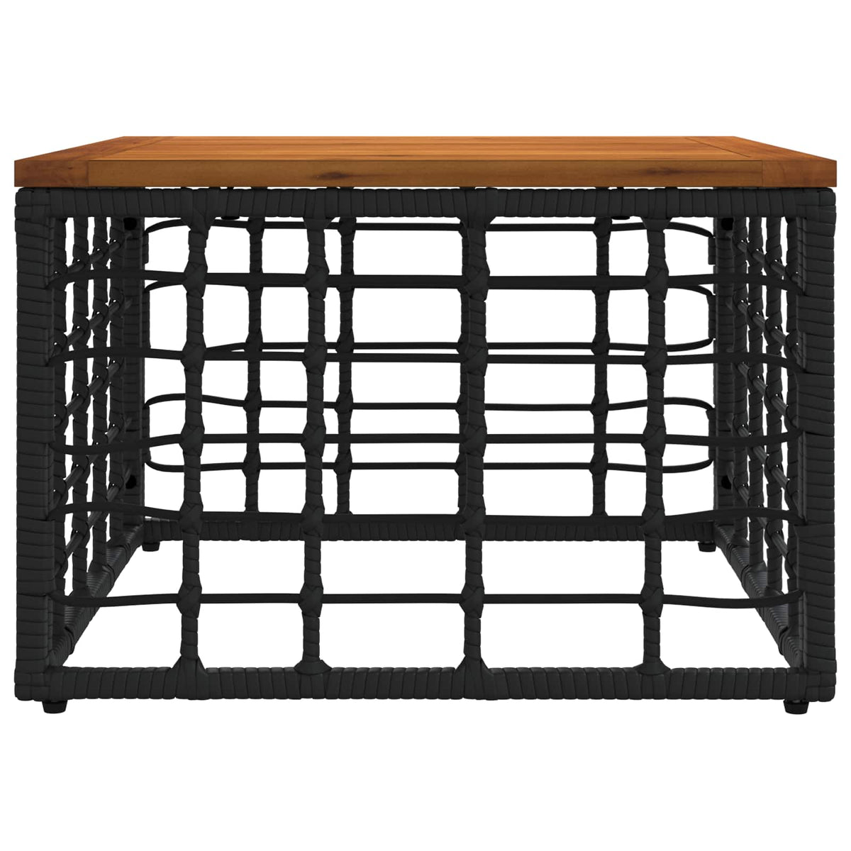 Havemøbel Bord Sort og naturlig 55 x 55 x 37 cm