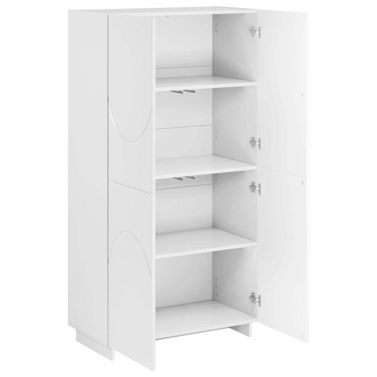 Highboard Hvid 79 x 41 x 151 cm Konstrueret træ