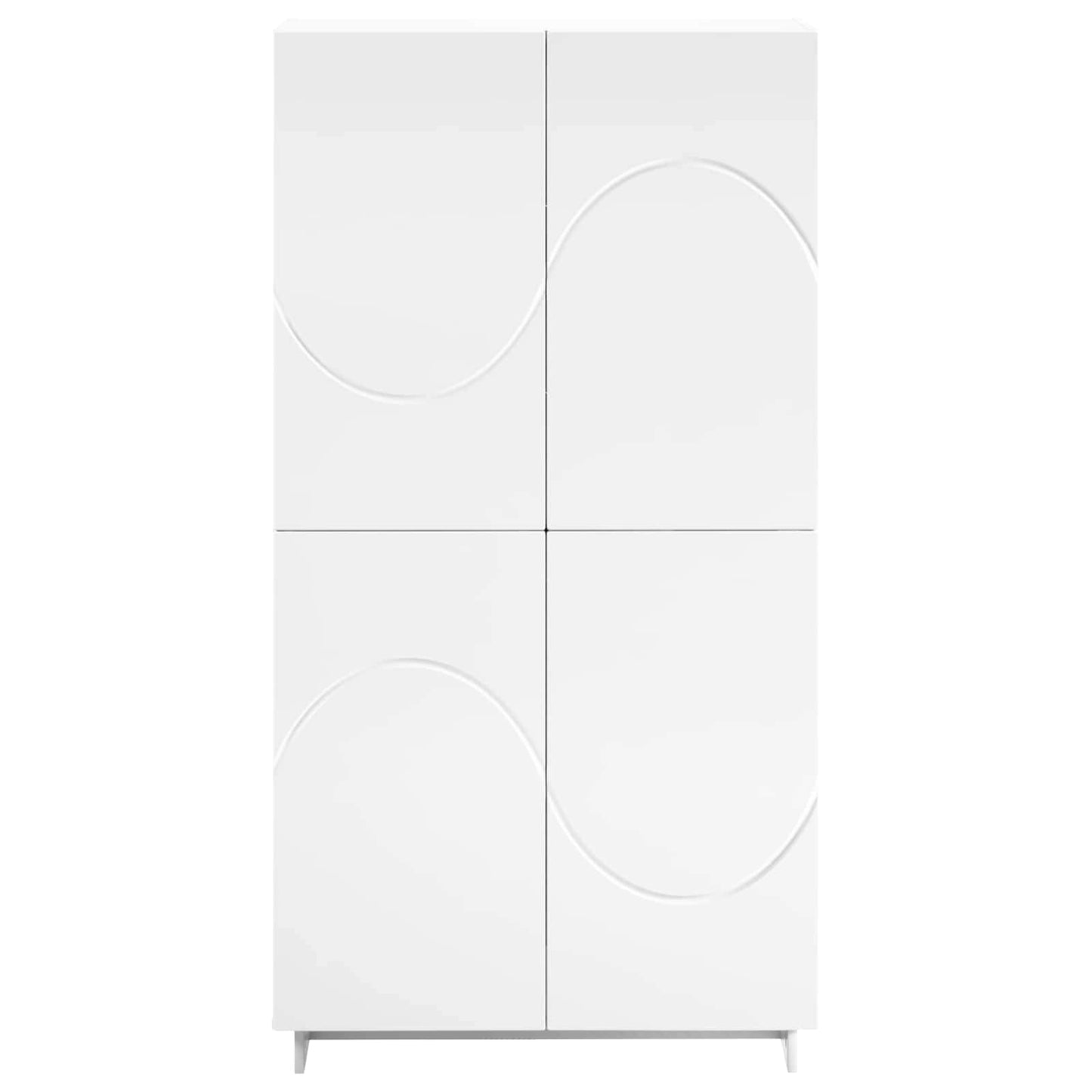 Highboard Hvid 79 x 41 x 151 cm Konstrueret træ