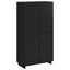 Highboard Sort 79 x 41 x 151 cm Konstrueret træ