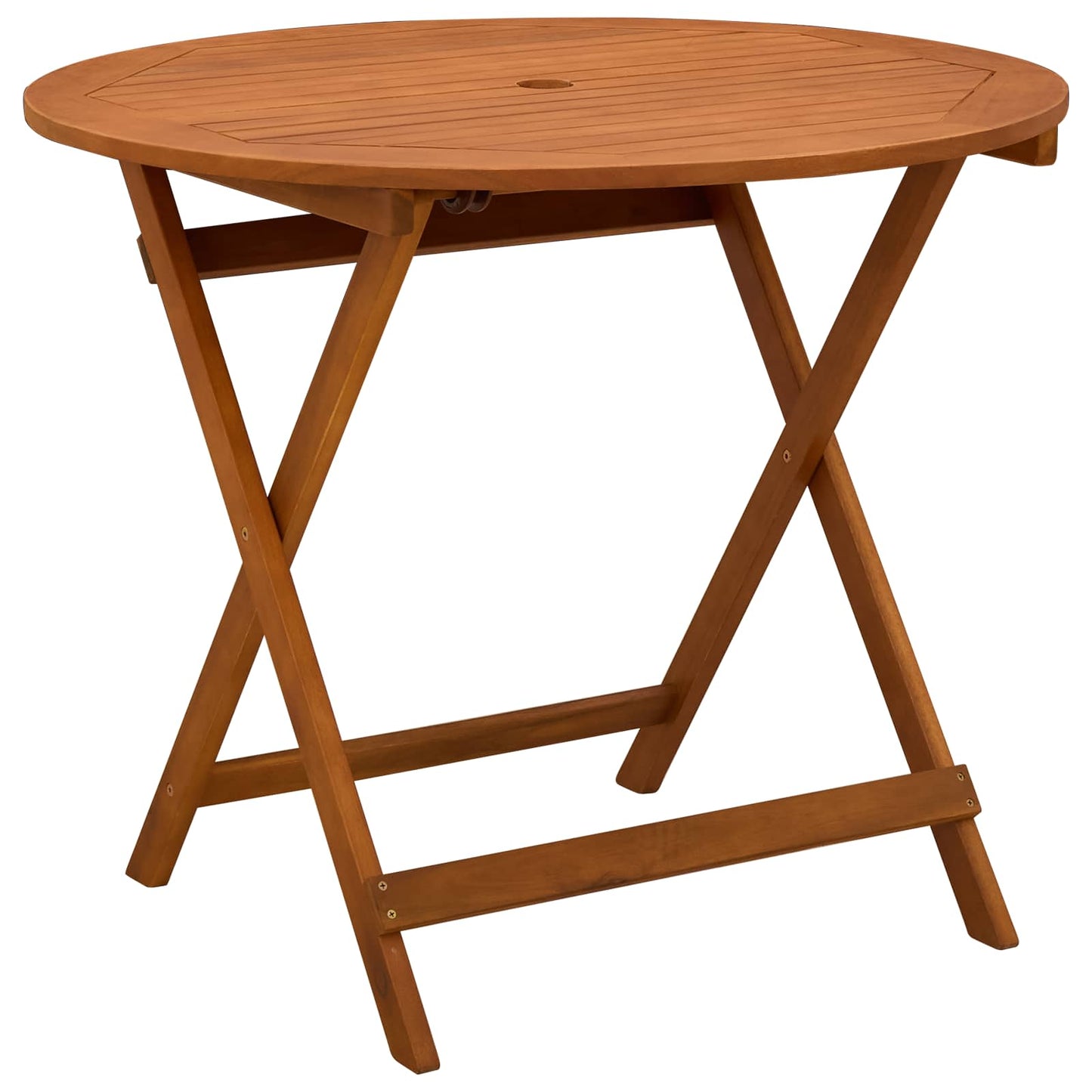 Sammenklappeligt havebord Brun Ø 90 x 75 cm