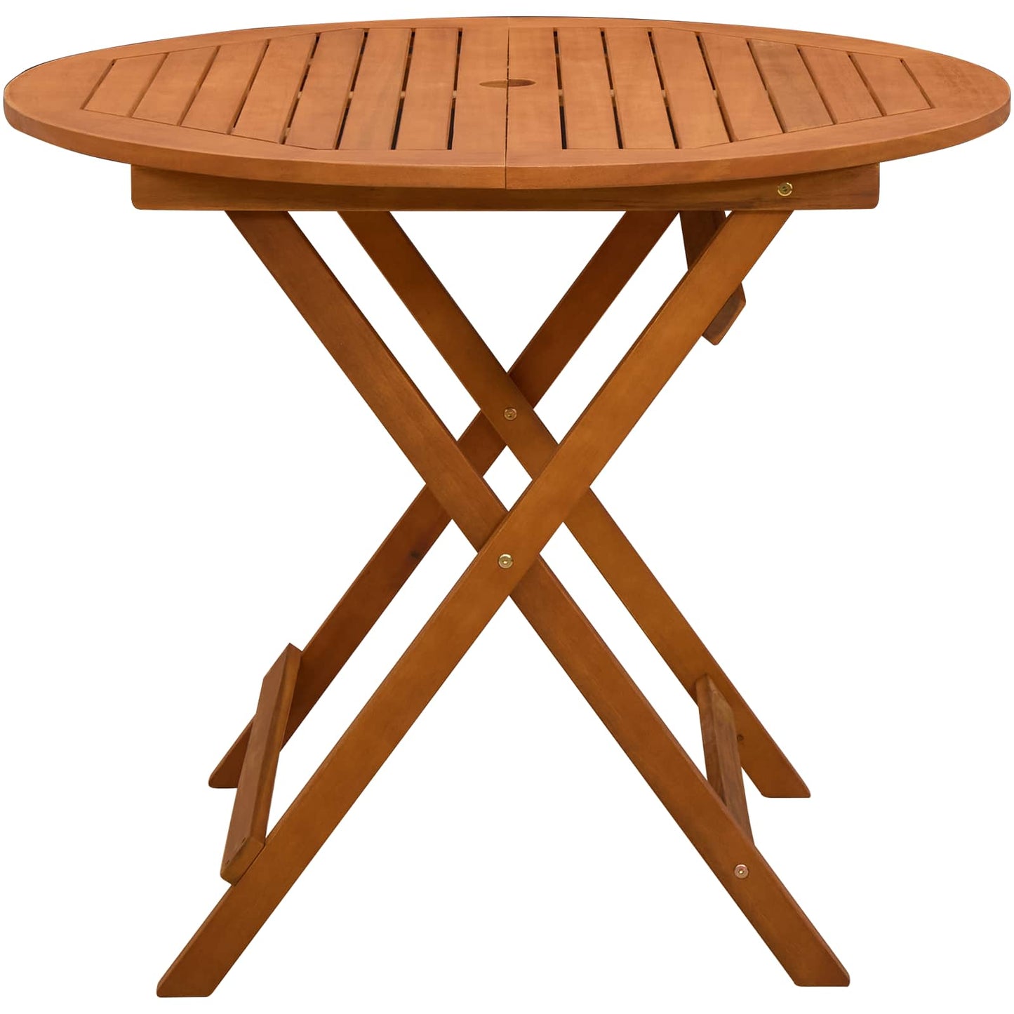 Sammenklappeligt havebord Brun Ø 90 x 75 cm