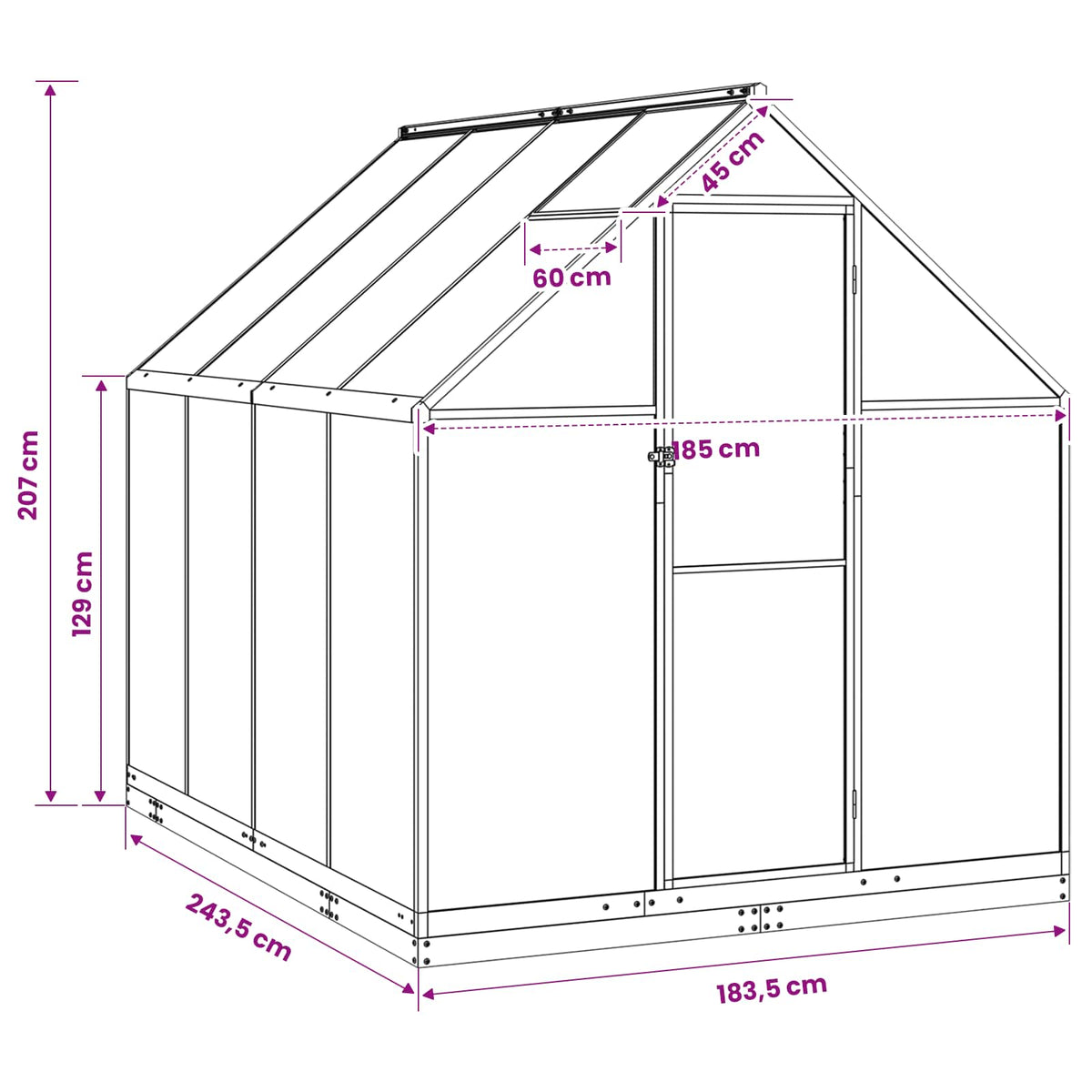 Have Drivhus 183,5 x 243,5 x 207 cm