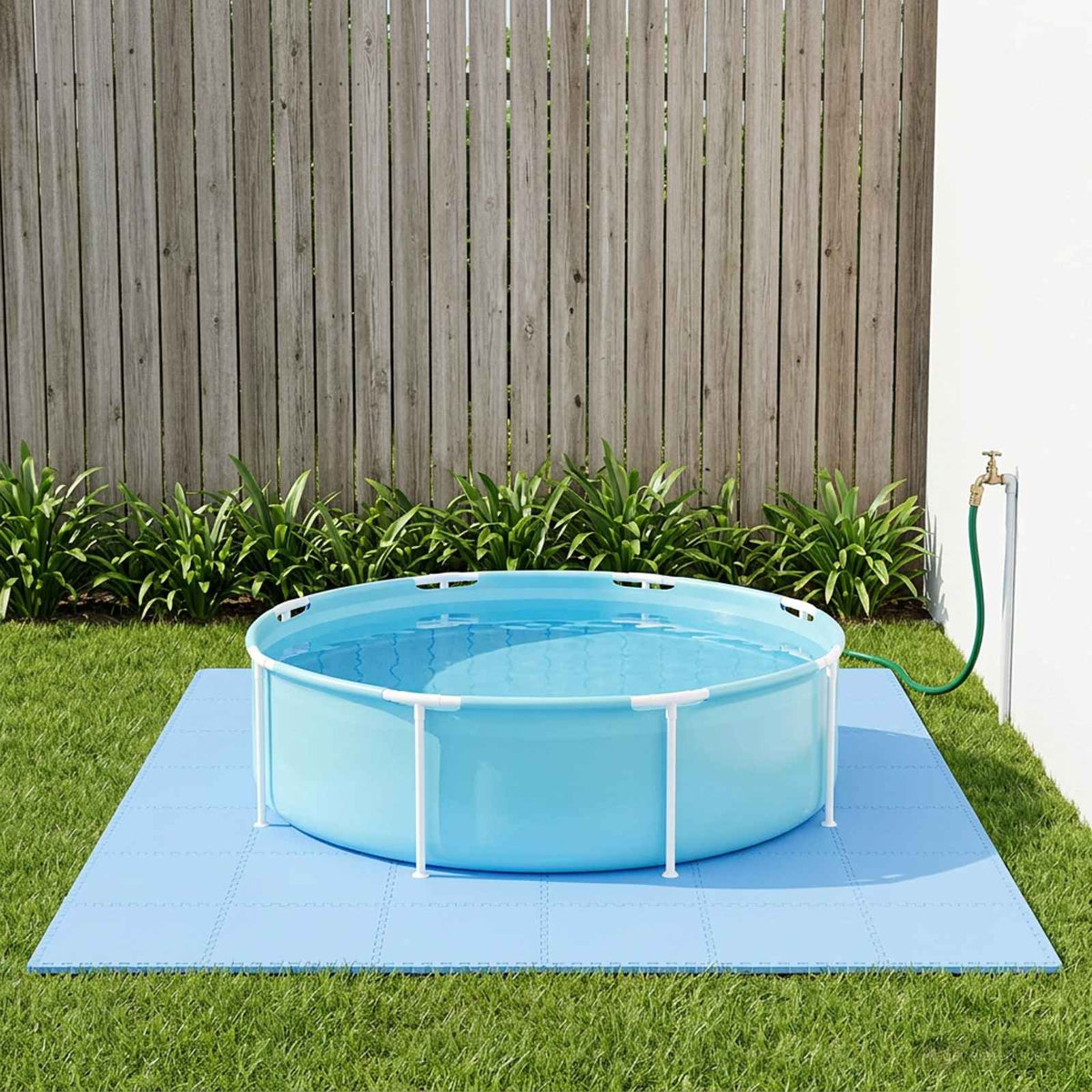 Poolbundmåtte 24 stk. Blå 8,64 m² EVA skum