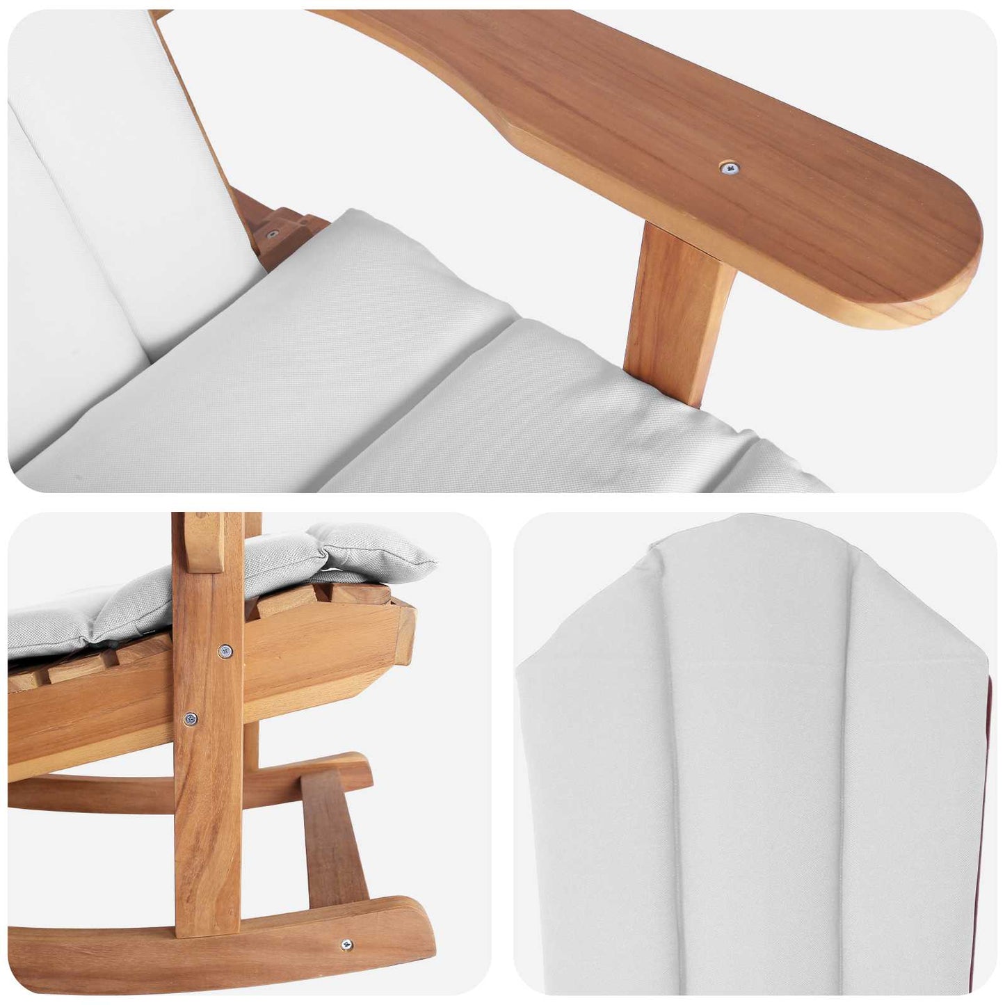 Have Adirondack gyngestol Naturfarvet Massivt teaktræ