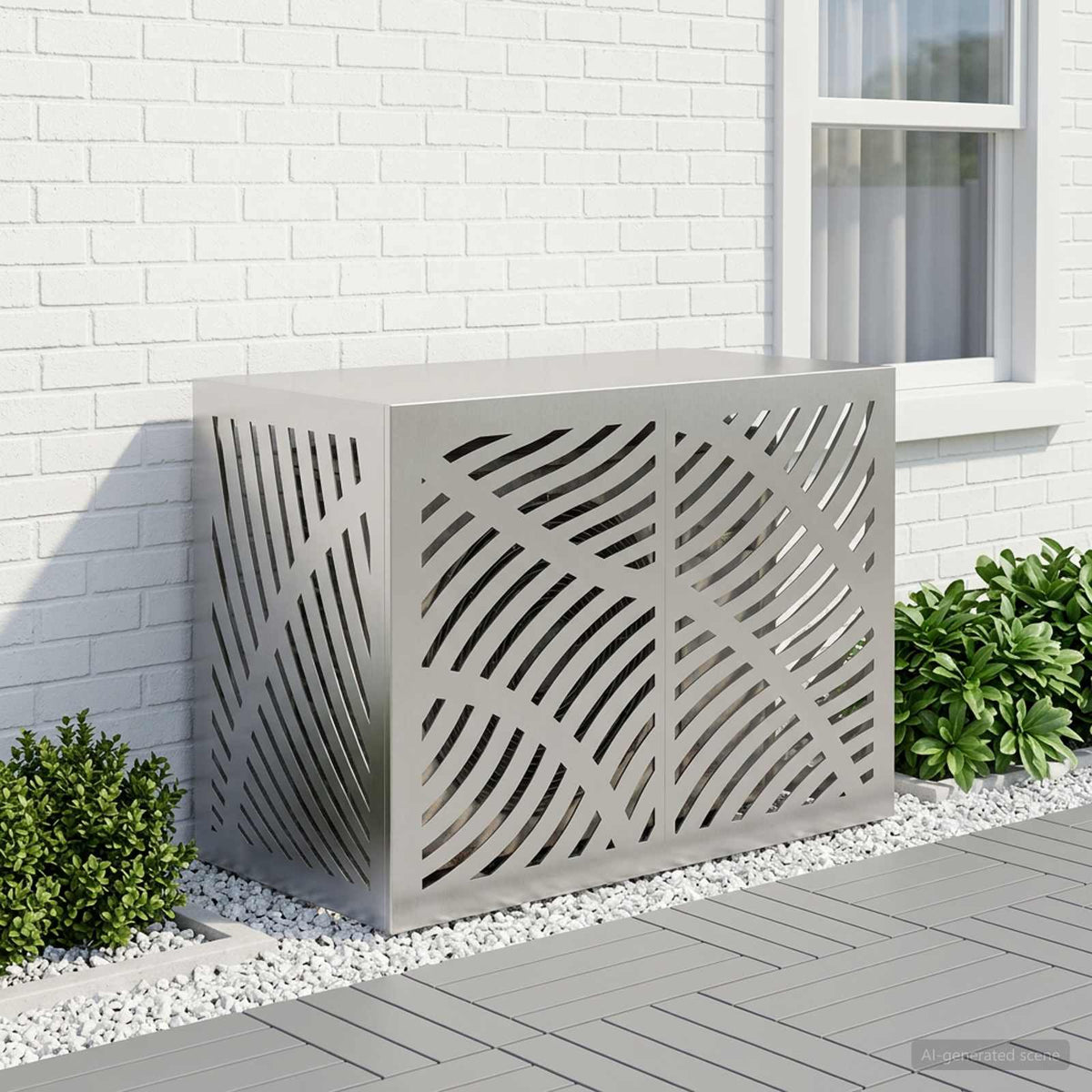 Air Conditioner Cover Sølv 100 x 50 x 70 cm Rustfrit stål