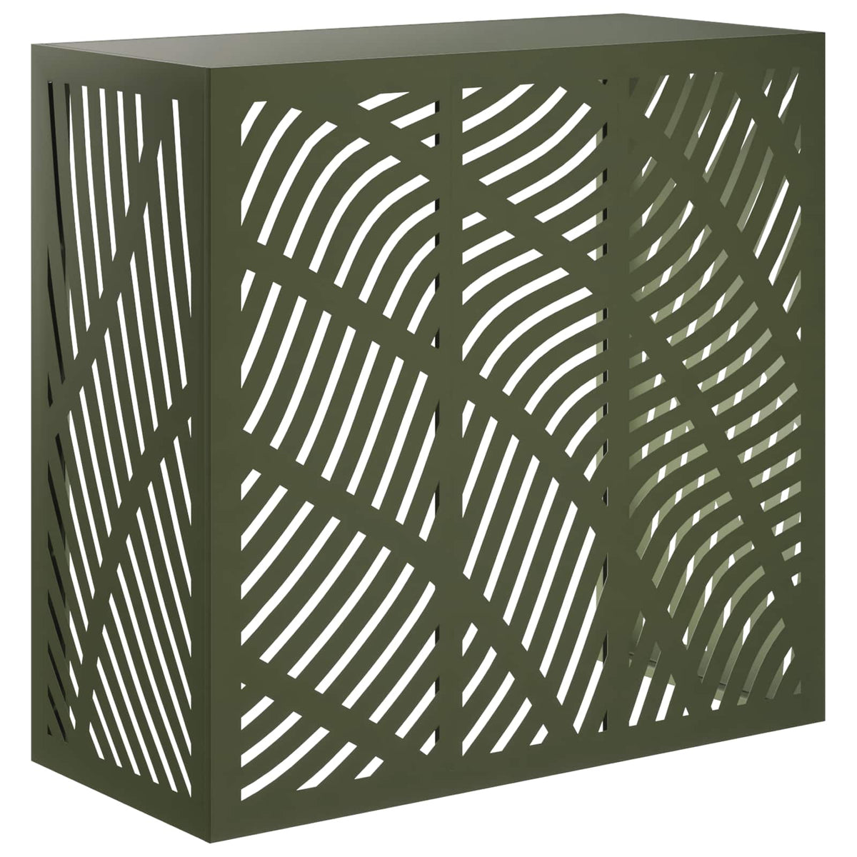 Air Conditioner Cover Olivengrøn 110 x 50 x 105 cm Stål