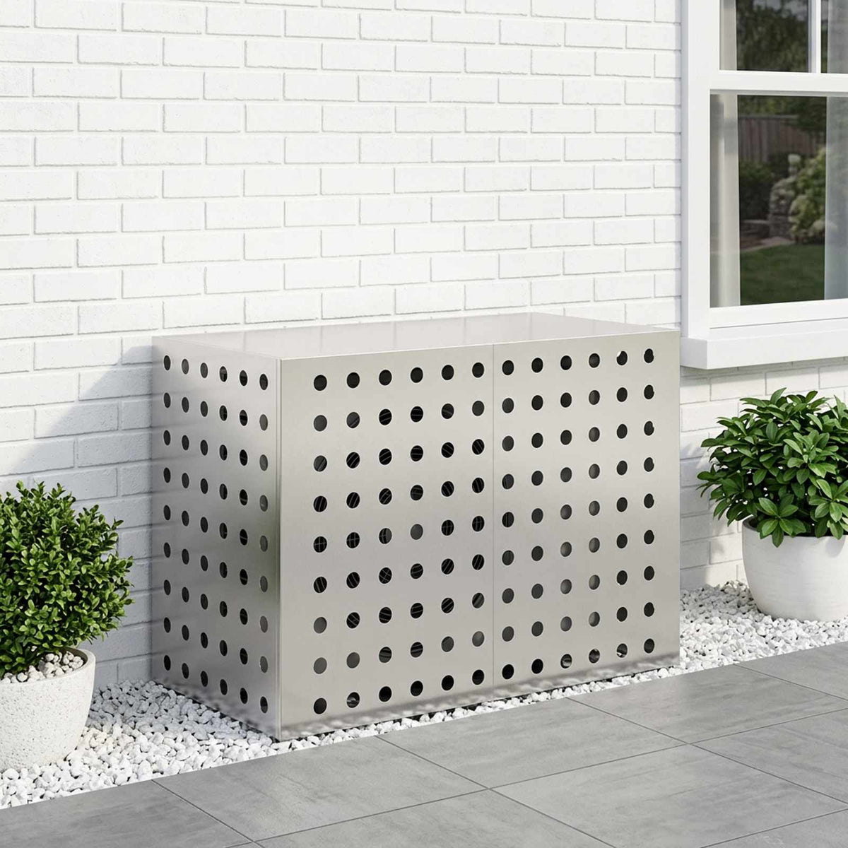 Air Conditioner Cover Sølv 100 x 50 x 70 cm Rustfrit stål