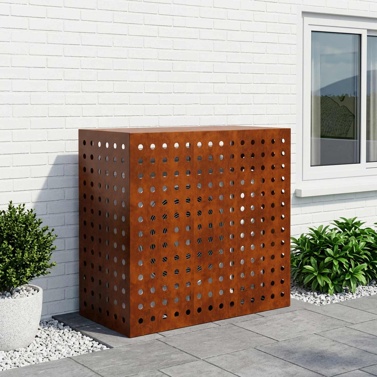 Air Conditioner Cover Rusten 110 x 50 x 105 cm Cortenstål