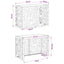 Air Conditioner Cover Sort 90 x 40 x 60 cm Stål