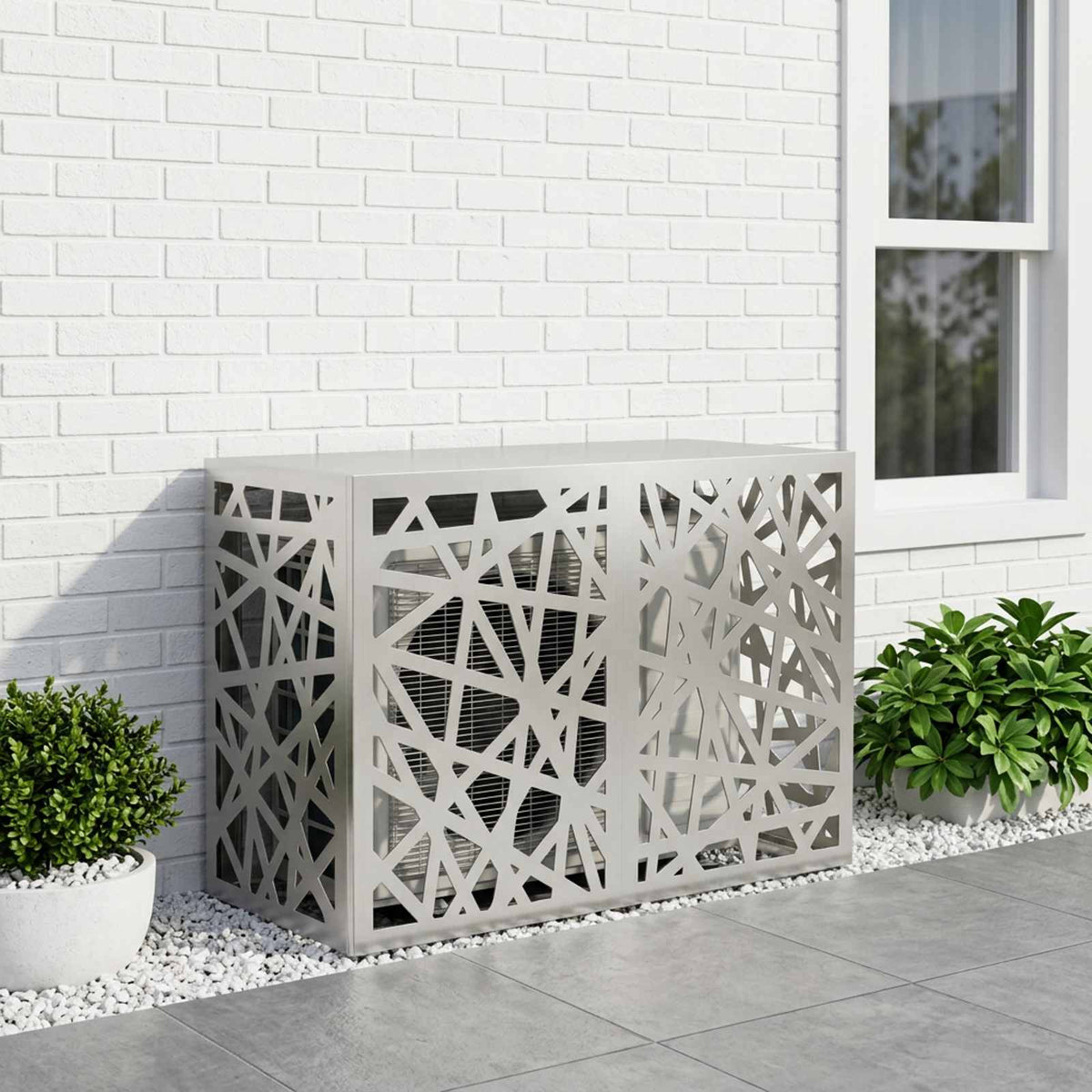 Air Conditioner Cover Sølv 90 x 40 x 60 cm Rustfrit stål