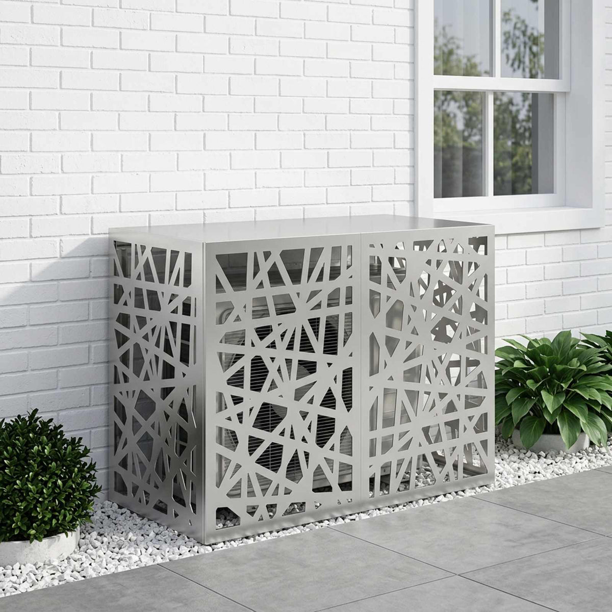 Air Conditioner Cover Sølv 100 x 50 x 70 cm Galvaniseret stål