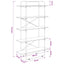 Bogreol 5 niveauer 100 x 35 x 175,5 cm PB Egetræ