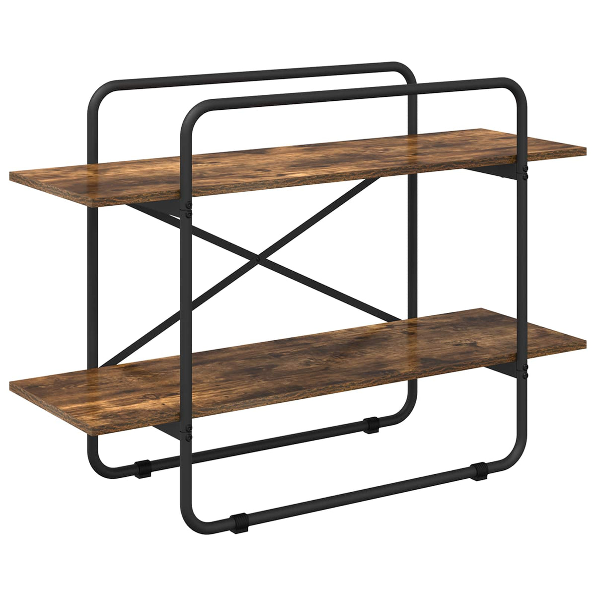 Bogreol 2 niveauer 100 x 35 x 70 cm PB Røget eg