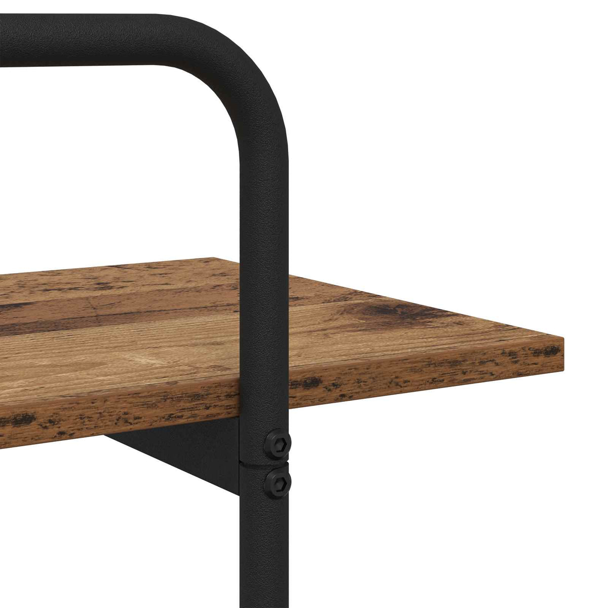 Bogreol 2 niveauer 80 x 35 x 70 cm Konstrueret træ Gammelt træ
