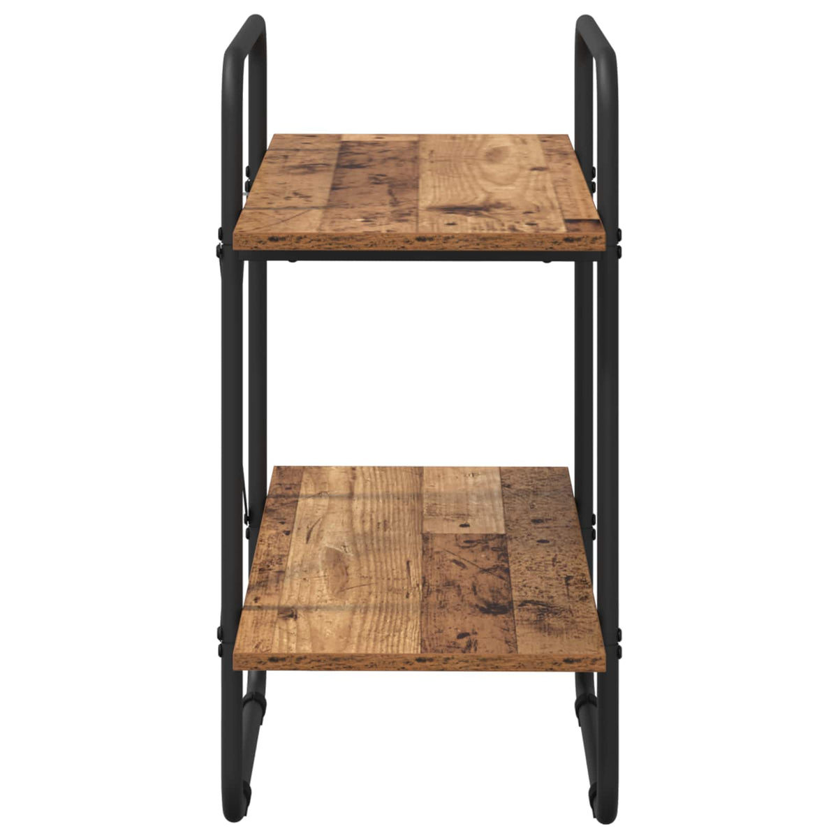 Bogreol 2 niveauer 80 x 35 x 70 cm Konstrueret træ Gammelt træ