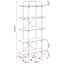Bogreol 5 niveauer 60 x 35 x 175,5 cm PB Artisan-eg
