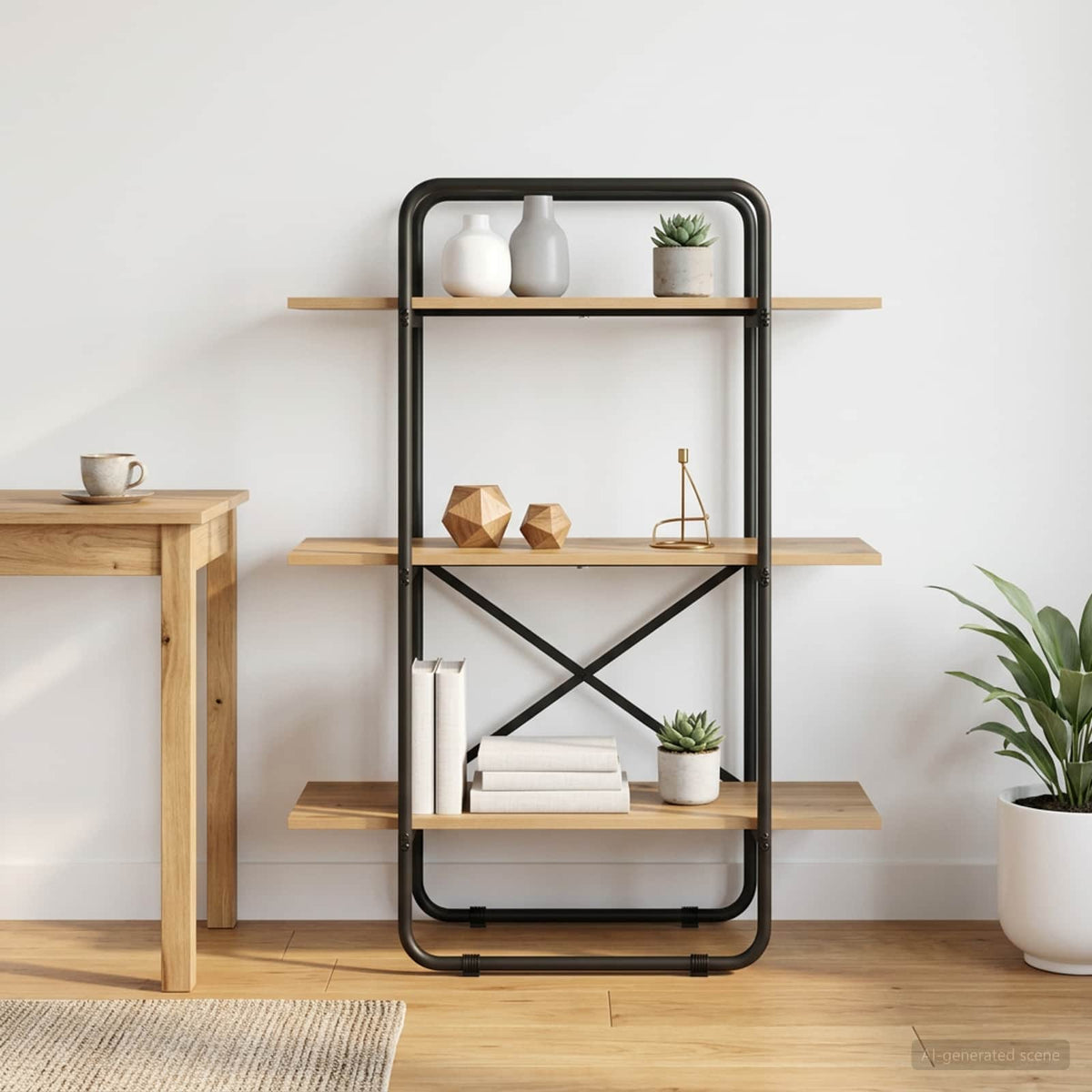 Bogreol 3 niveauer 60 x 35 x 105 cm PB Artisan-eg