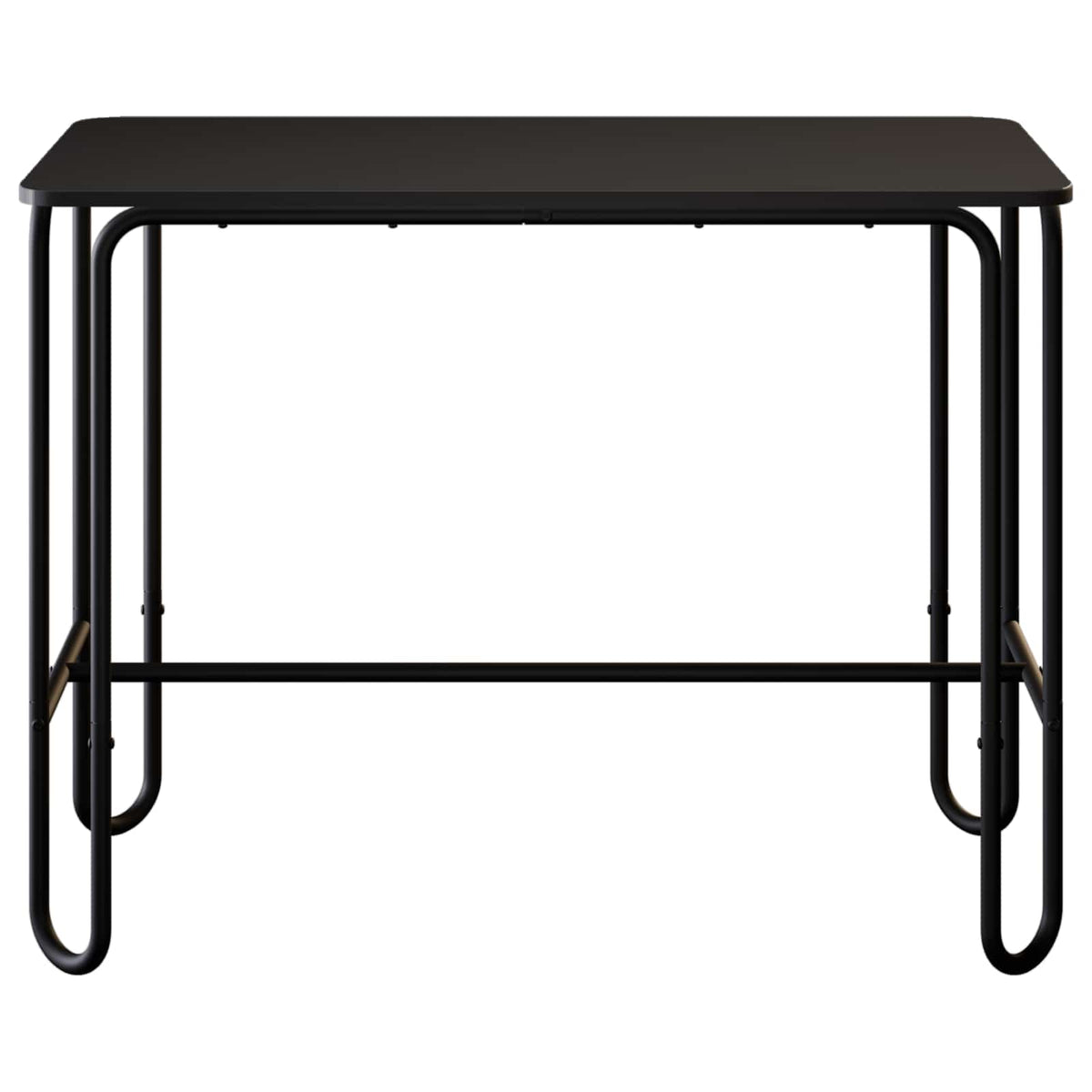 Spisebord 100 x 50 x 75 cm Konstrueret træ Sort Rektangulær