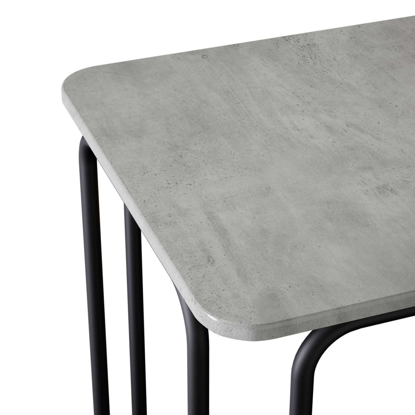 Spisebord 100 x 50 x 75 cm Konstrueret træ Betongrå Rektangulær