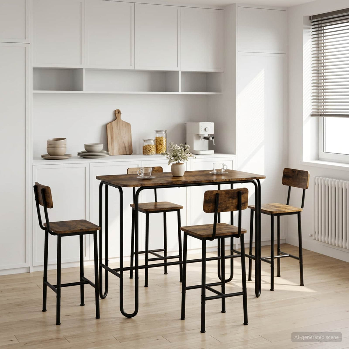 Spisebord 100 x 50 x 75 cm Konstrueret træ Røget eg Rektangulær