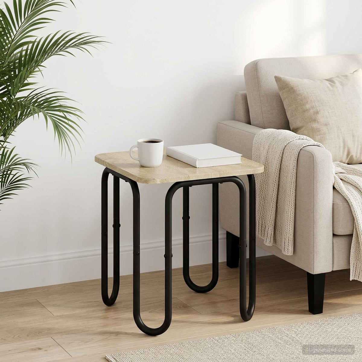 Sofabord Sonoma-eg 40 x 40 x 45 cm Konstrueret træ