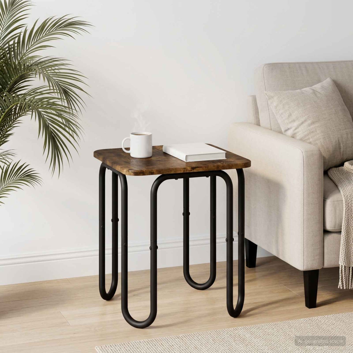 Sofabord Røget eg 40 x 40 x 45 cm Konstrueret træ
