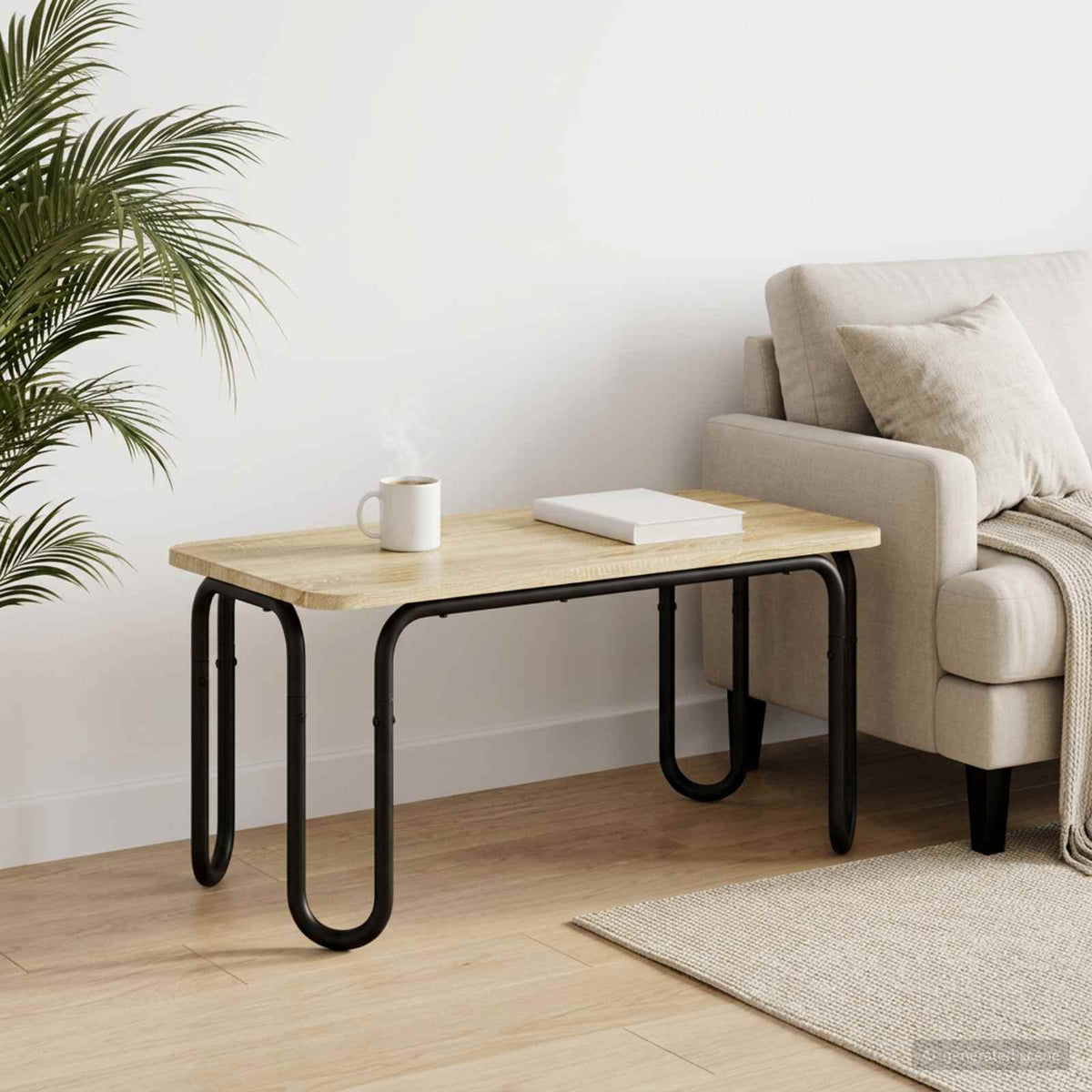 Sofabord Sonoma-eg 79,5 x 40 x 36 cm Konstrueret træ