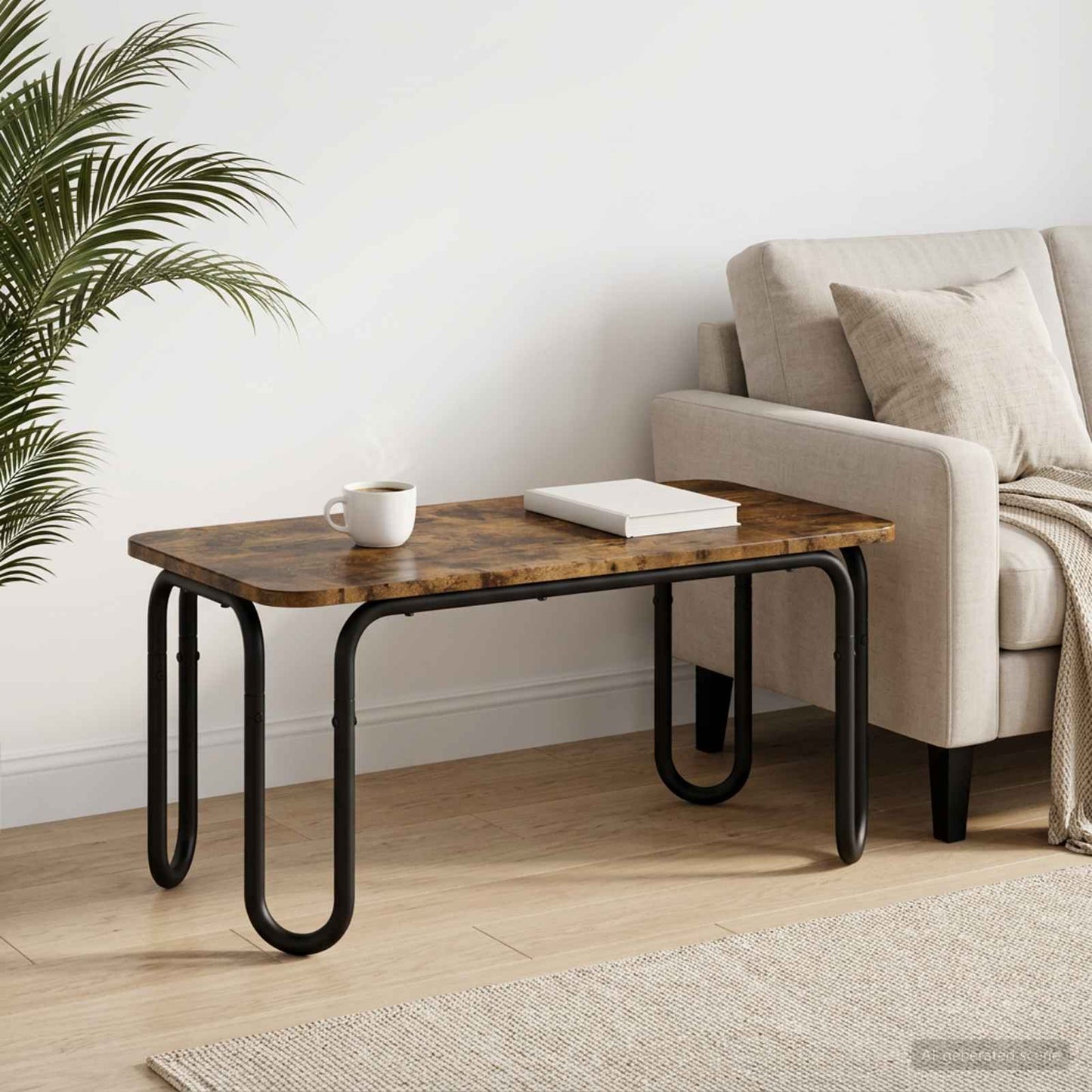 Sofabord Røget eg 79,5 x 40 x 36 cm Konstrueret træ