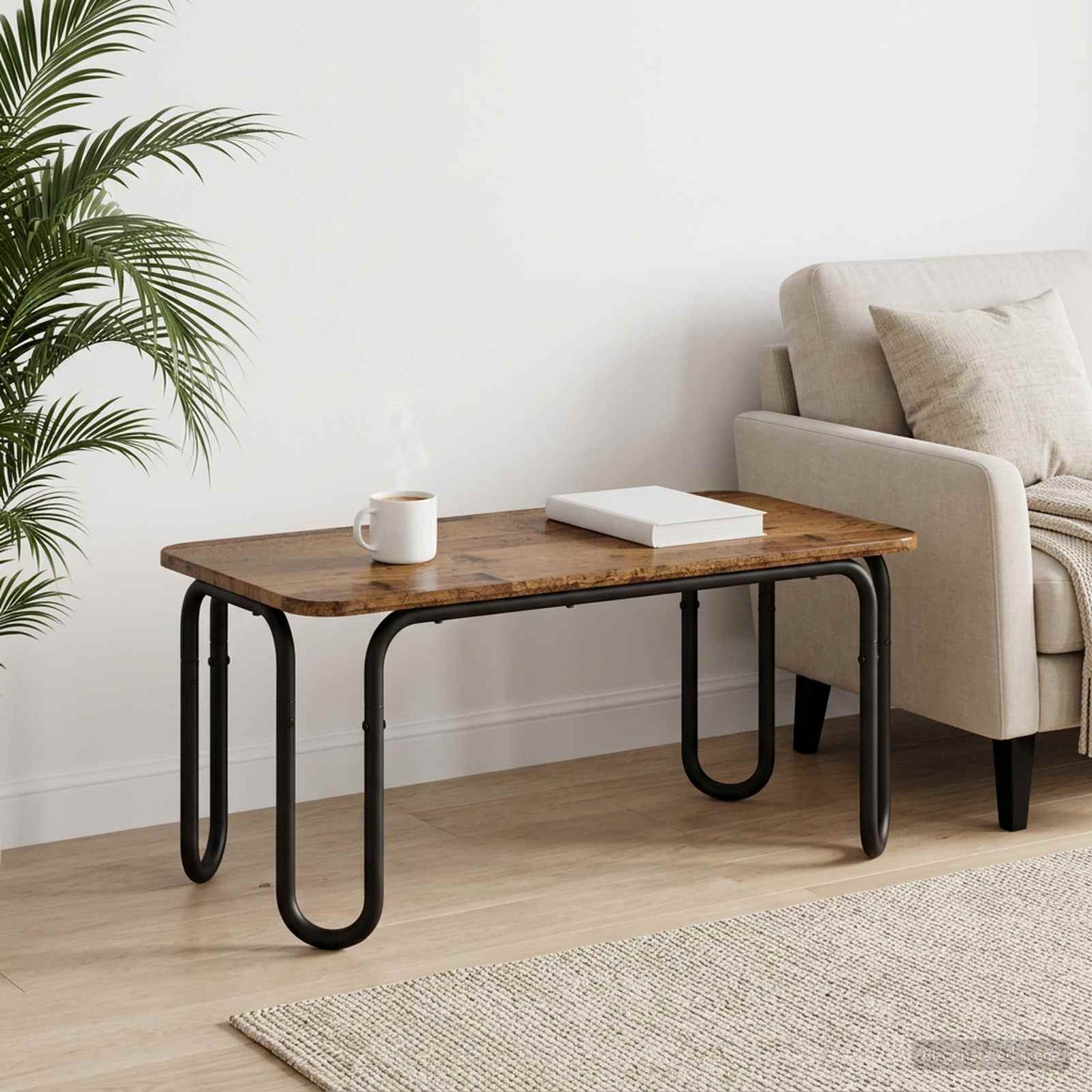 Sofabord Gammelt træ 100 x 50 x 45 cm Konstrueret træ