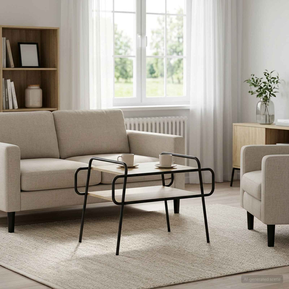 Sofabord Sonoma-eg 70 x 50 x 51 cm Konstrueret træ