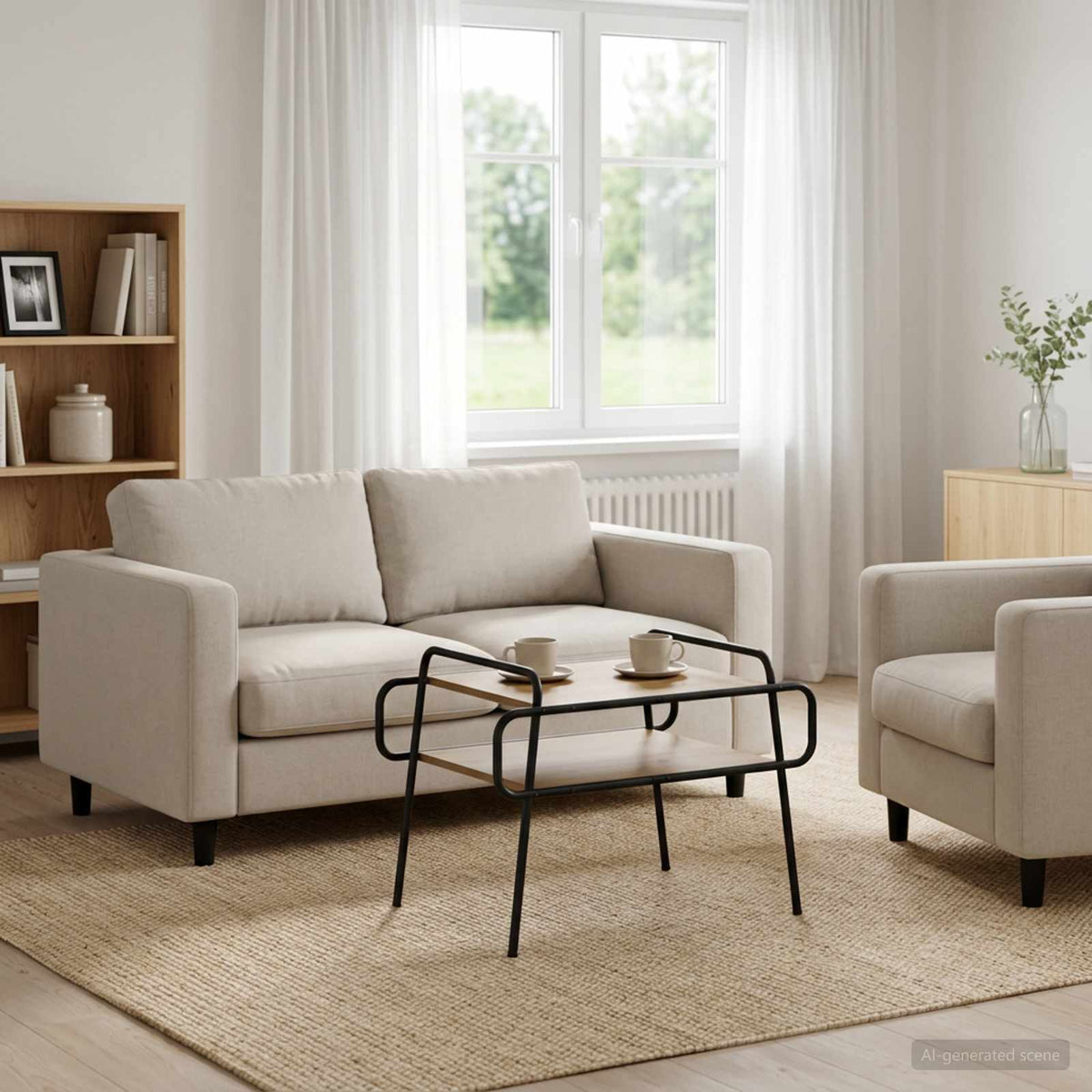 Sofabord Artisan-eg 70 x 50 x 51 cm Konstrueret træ