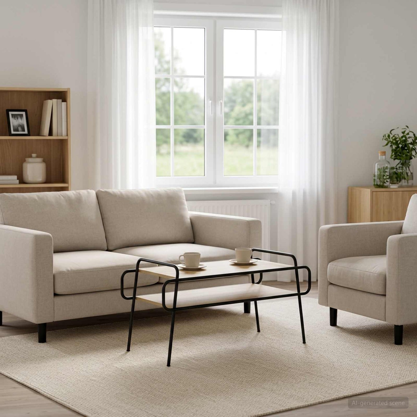 Sofabord Sonoma-eg 100 x 50 x 51 cm Konstrueret træ