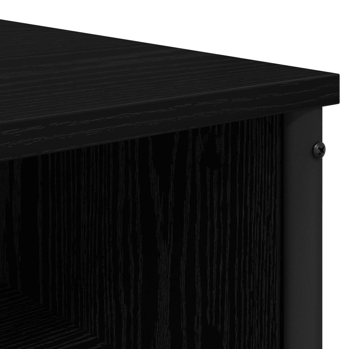 Klædeskab med hylde Sort eg 81 x 40 x 131 cm Konstrueret træ