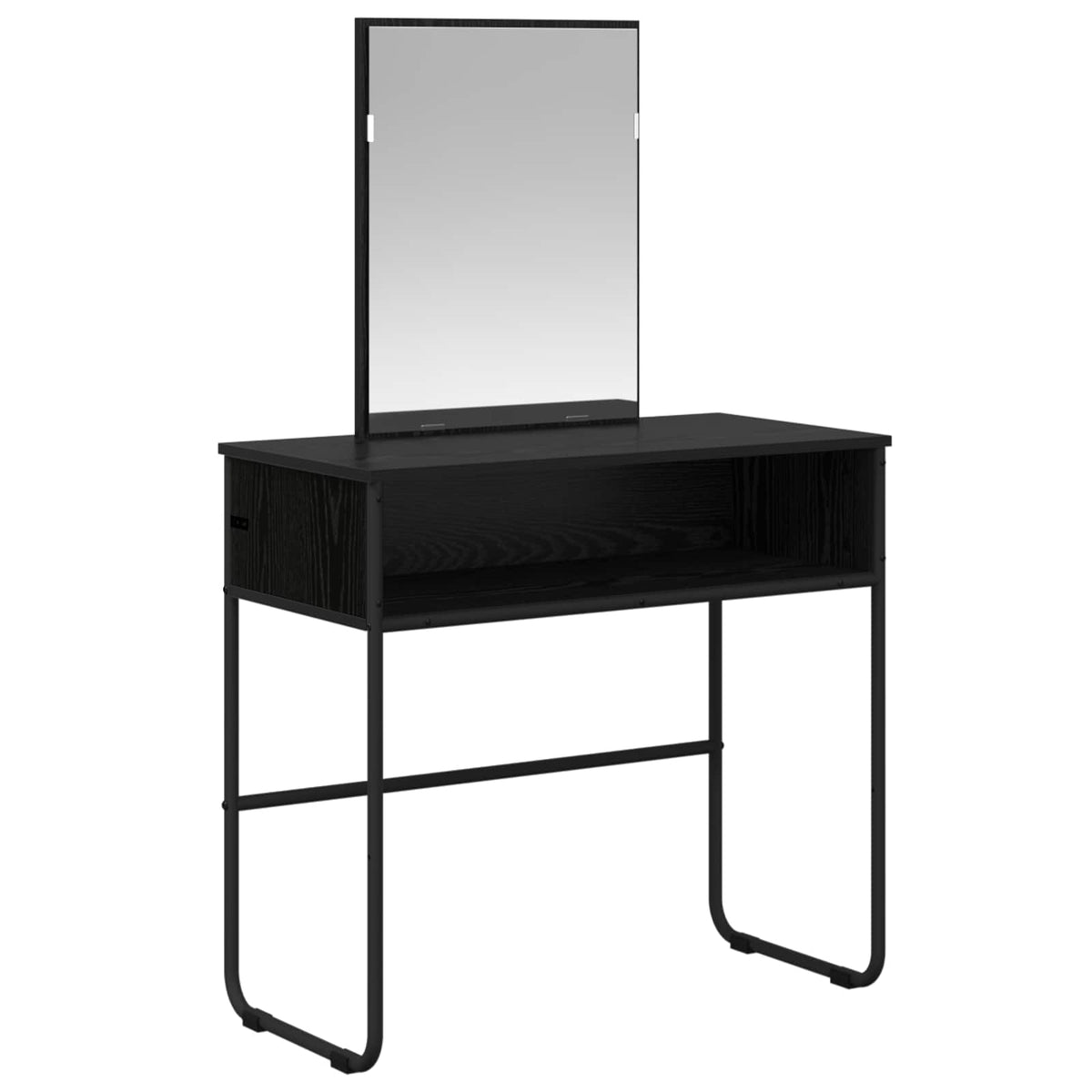 Klædeskab med hylde Sort eg 81 x 40 x 131 cm Konstrueret træ