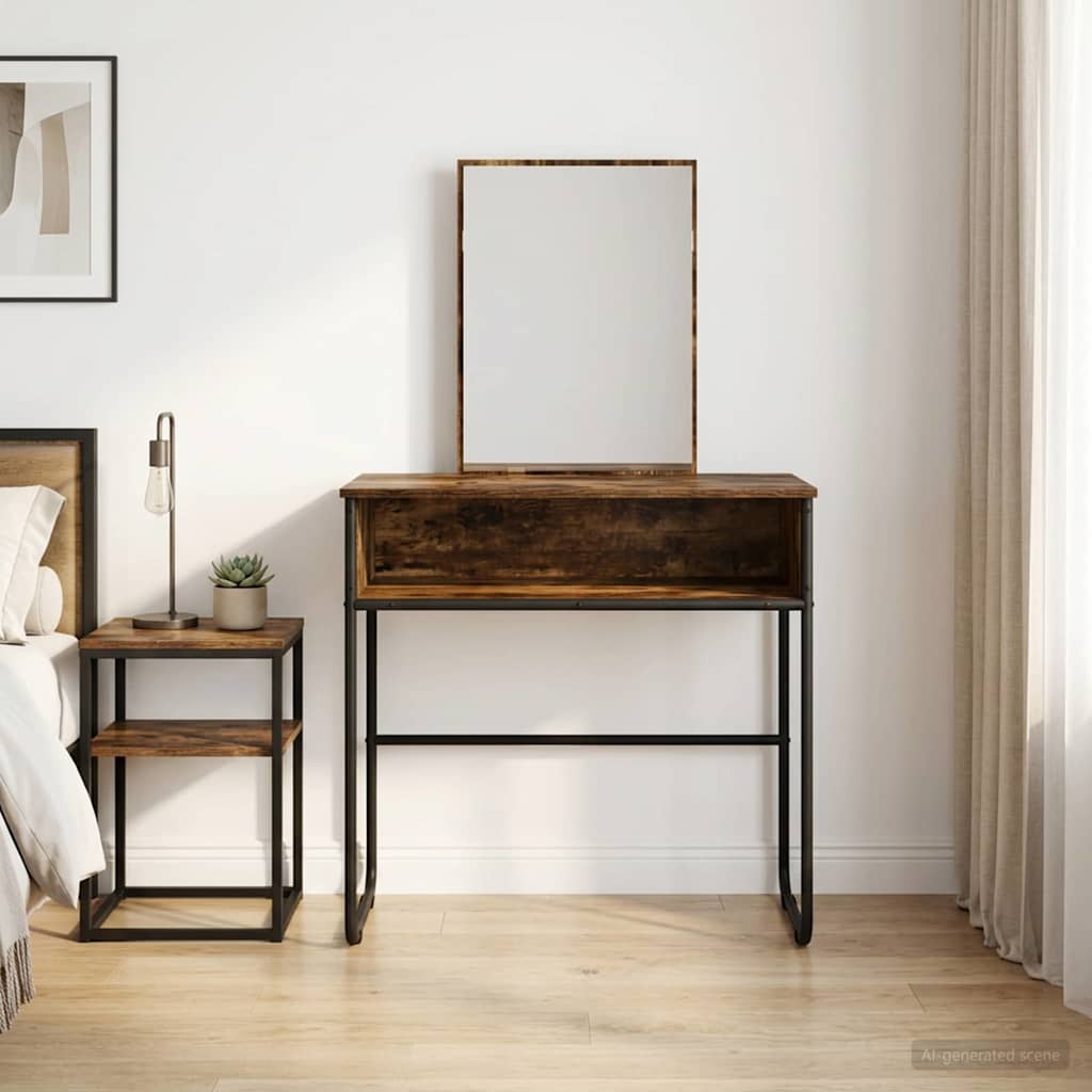 Klædeskab med hylde Røget eg 81 x 40 x 131 cm Konstrueret træ
