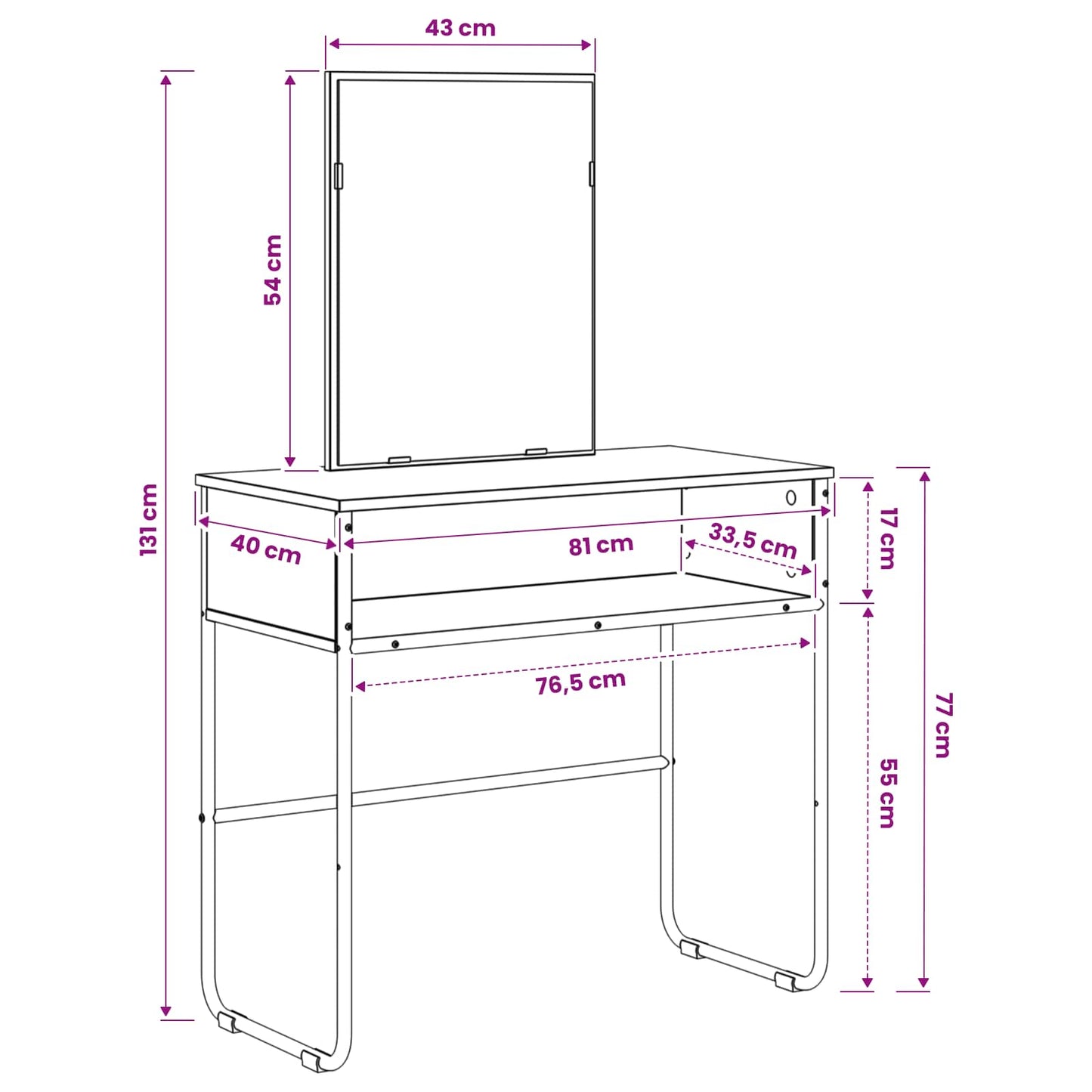 Klædeskab Artisan-eg 81 x 40 x 131 cm Konstrueret træ