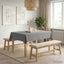 Bordklæde 5 stk. Rektangulær Lysegrå 140 x 160 cm Polyester
