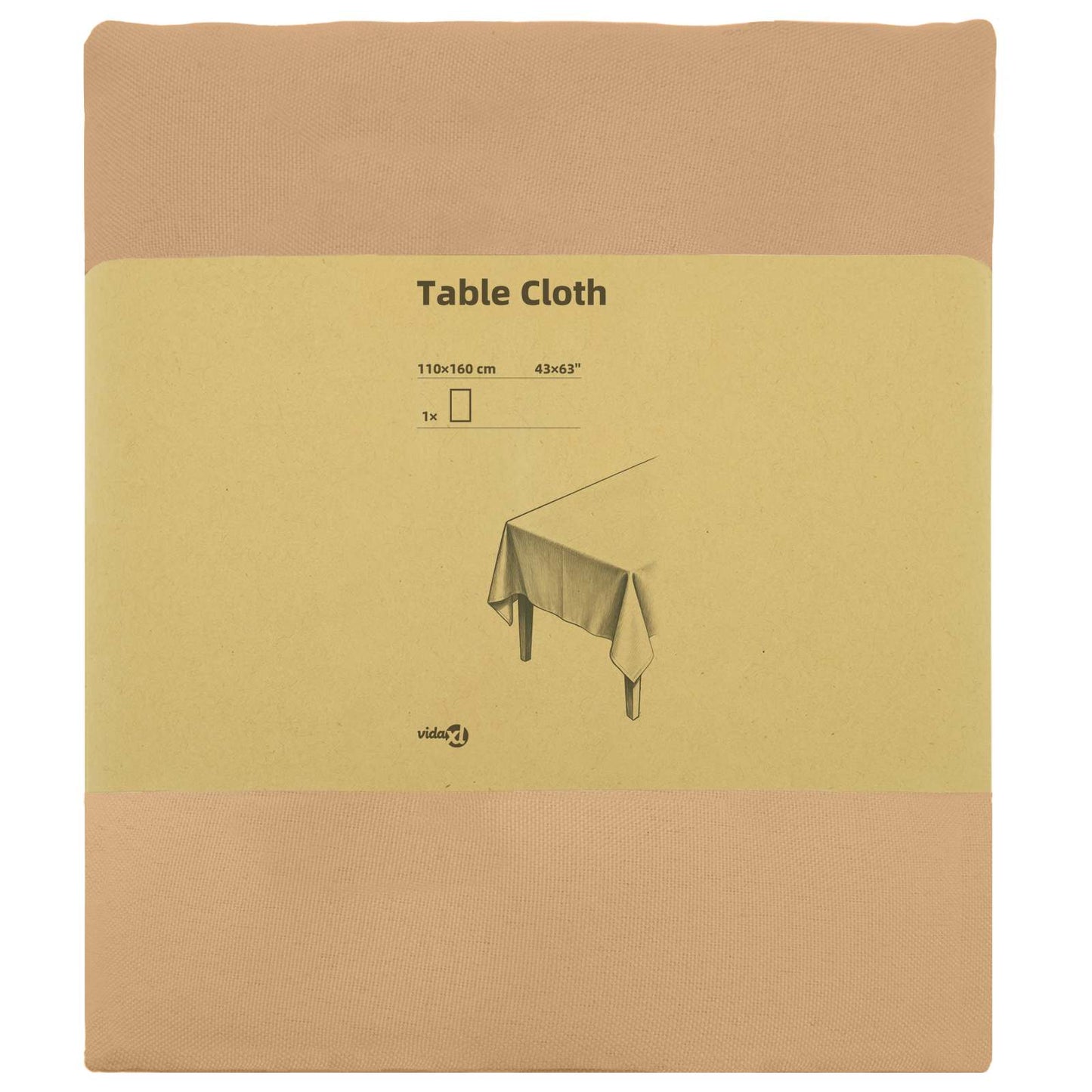 Bordklæde Rektangulær Beige 110 x 160 cm Polyester