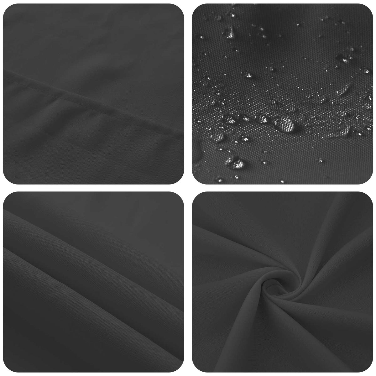 Bordklæde Rektangulær Mørkegrå 110 x 180 cm Polyester