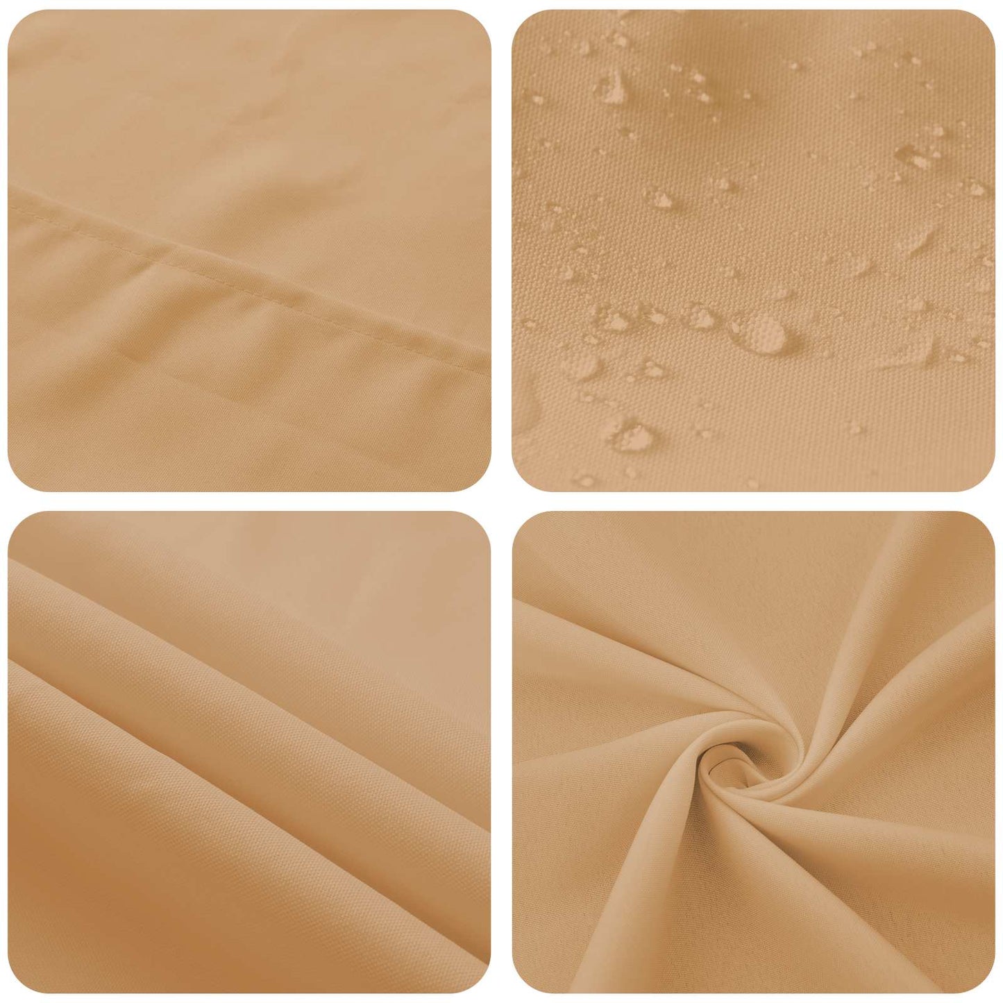 Bordklæde Rektangulær Beige 140 x 260 cm Polyester