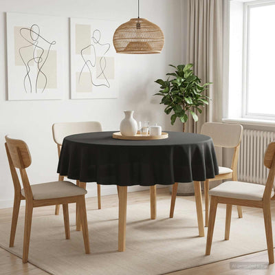 Bordklæde Rund Mørkegrå Ø 180 cm Polyester